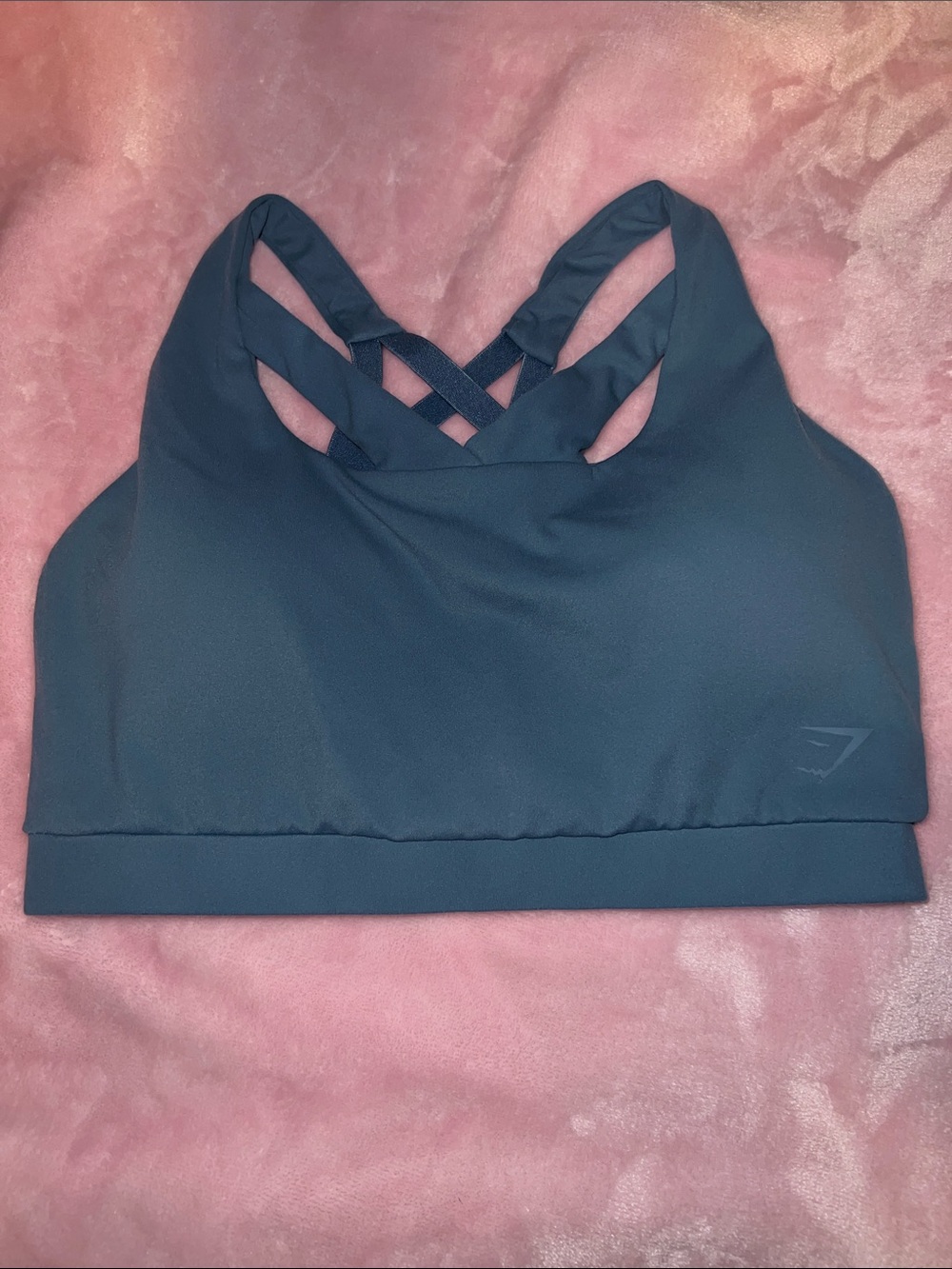 Gymshark Teal Blue Strappy Crossback Sports Bra